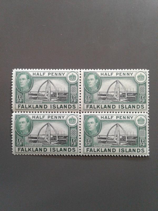 Falkland Islands 84 VF MNH.Block of 4  Scott $ 1.00 for hinged.