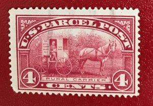 1913 US Sc Q4 used 4 cent rural carrier parcel post CV$3.00 Lot 1617