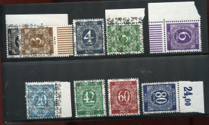 GERMANY ALLIED ZONE GROUP NUMERALS Mi #I-II-IX-II MINT NEVER HINGED MICHEL 500e