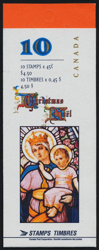 Canada 1669a Booklet BK202b MNH Christmas, Art, stained glass