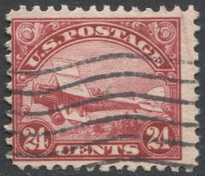 US 1923 Sc C6  24c Bi-plane Airmail Used VG-F, cv $27.50