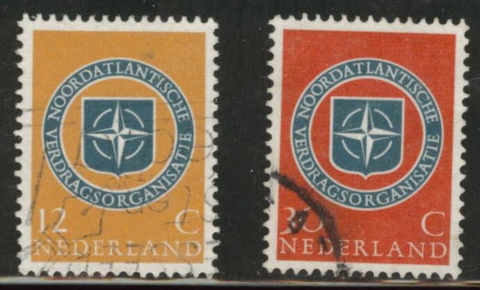 Netherlands Scott 377-378 Used 1959  NATO set