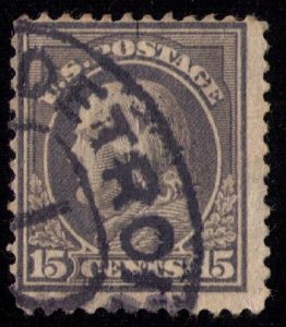 US Scott #418 Used 15c Fine