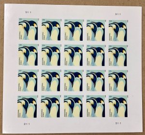 4989a   Emperor Penguins MNH Sheet of 20 Additional Ounce  No Die Cuts  2015