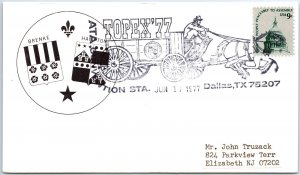 US SPECIAL EVENT POSTAL CARD ATA CONVENTION STATION AT DALLAS TEXAS 1977 T2