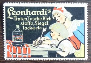 NICE POSTER STAMP! germany austria leonhardis ink child girl mother J66