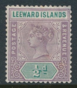 Leeward Islands 1890 SG 1 Dull Mauve & Green Mint Hinged