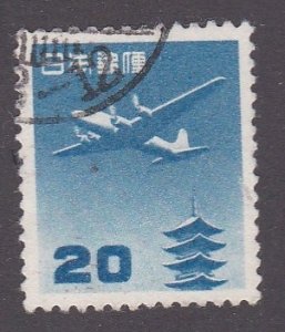 Japan # C26, Plane over Pagoda, Used, 1/3 Cat.