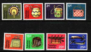 Tokelau-Sc#25-32- id9-unused NH/H set-Native Handicrafts-1971-1st 4 NH-last 4 hi