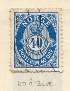 Norway 1893-1900 Early Issue Fine Used 40ore. NW-05026