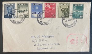 1943 Norway Army Feldpost Censored Cover To   London England