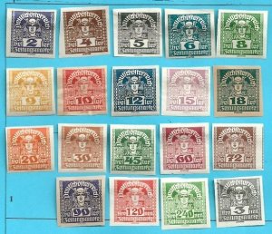 Austria ^  Scott # P26 - P47 - MH