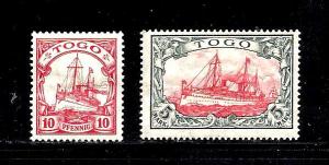 Togo German Protectorate Scott #22-23 Mint Hinged