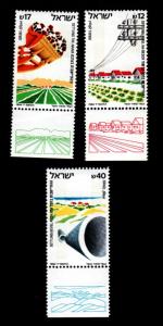 Israel # 860-862 Mint Never Hinged With Tabs!