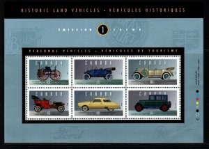 CANADA SGMS1563 1993 HISTORIC AUTOMOBILES (1ST SERIES) MNH