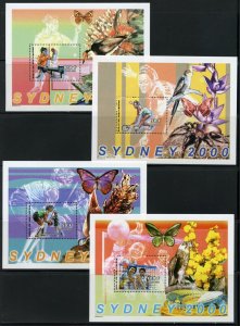 NIGER SYDNEY OLYMPIC GAMES SET OF EIGHT DELUXE  SET SOUVENIR SHEETS MINT NH