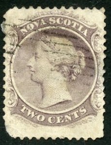 Canada-Nova Scotia Scott 9 - 1860 Queen Victoria - SCV $12.50