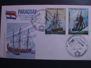 PARAGUAY 1975 SC#1622-3-200 ANNIV: INDEPENDENCE- FDC -MNH- VF KEY STAMPS RARE