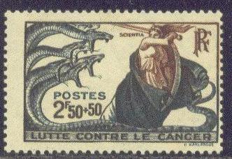 FRANCE B110 MINT OG 1941 CANCER CONTROL