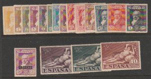 SPAIN #386-402 E7 MINT NEVER HINGED COMPLETE