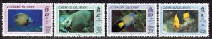 $Cayman Islands Sc#618-621 M/NH/VF, complete set, fish, Cv. $21