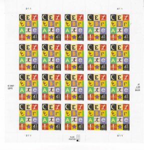 US#4196  $0.41 Celebrate  pane of 20  (MNH) CV $17.00