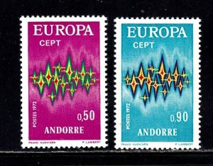 Andorra (Fr.) stamp #210 - 211, MH OG,   Europa set,  CV $21.00