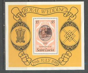 SAINT LUCIA Sc# 546 MNH FVF SS Glass Coach & Coachman