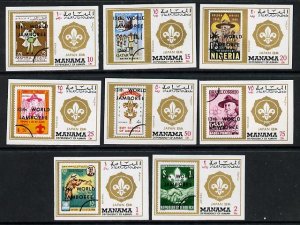 Manama 1971 Scout Jamboree imperf set of 8 (Mi 549-56B) u...