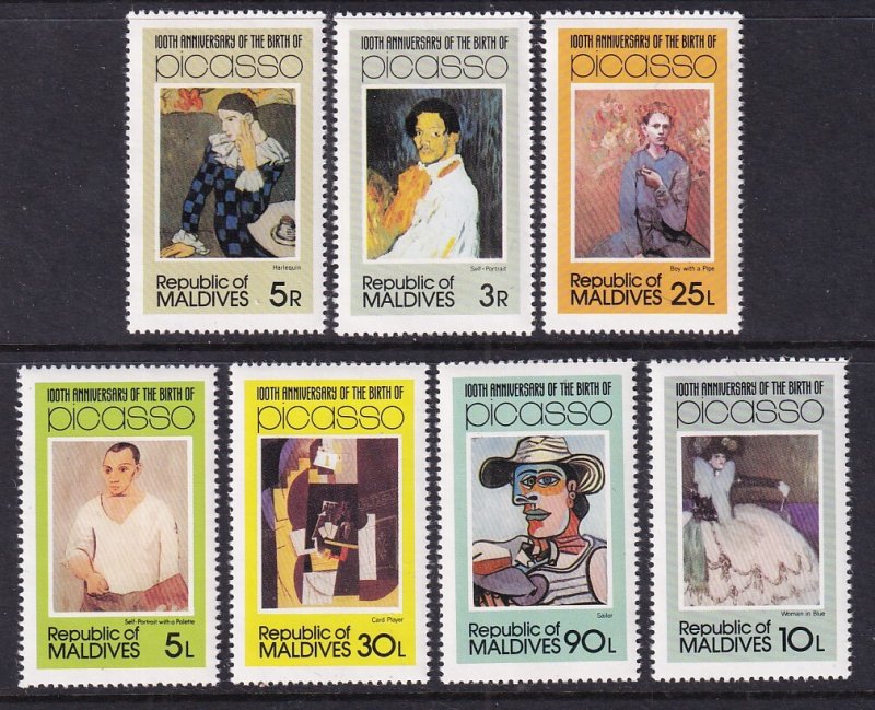 Maldive Islands 913-919 Paintings MNH VF