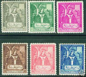 DOMINICAN REPUBLIC Scott 383-8 MH* 1942 set CV $28