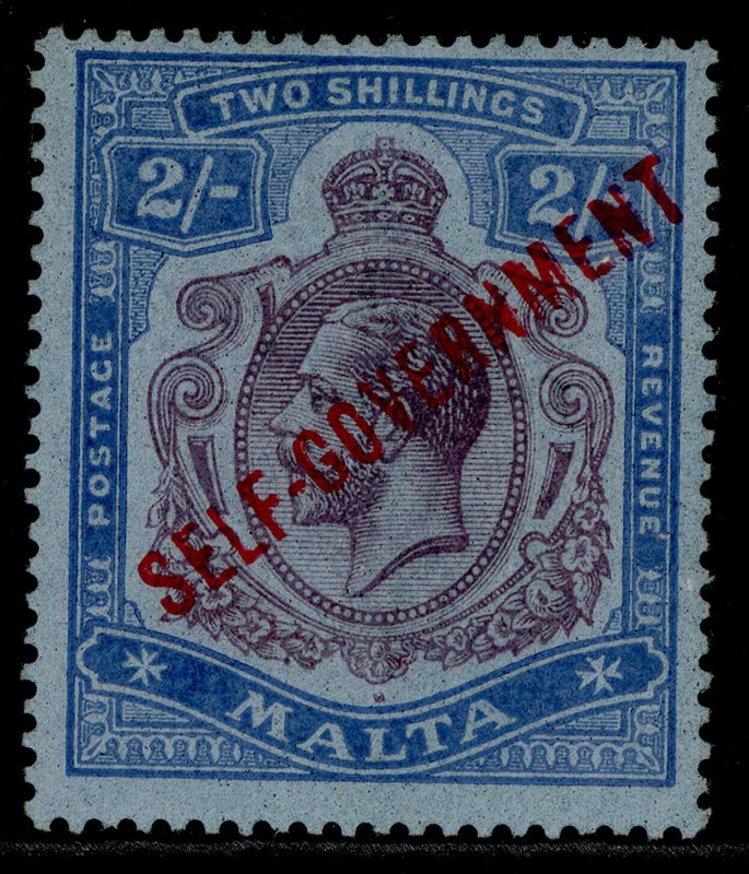 MALTA GV SG120, 2s purple & blue/blue, M MINT. Cat £50.