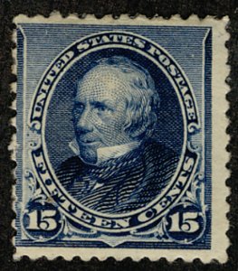 US #227 SCV $180.00 F/VF mint hinged, super fresh color, Scarce mint stamp,  ...