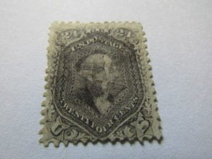 US Stamps, Scott # 99, Used 1867, F-Grill, with APS Certificate, SCV $1,700.00+