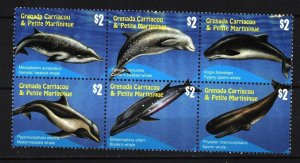 GRENADA GRENADINES 2010 MARINE MAMMALS/WHALES SHEET OF 6 STAMPS MNH