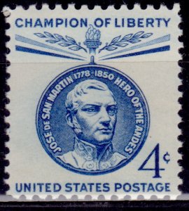 United States, 1959, Josè de San Martin. 4c, sc#1125, MNH