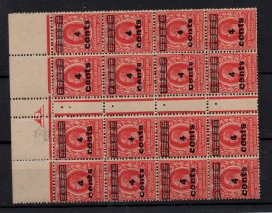 East Africa & Uganda 1919 4c on 6c MNH Gutter Block scarce WS31110