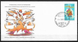 1977 Montserrat Christmas FDC with sarce cachet