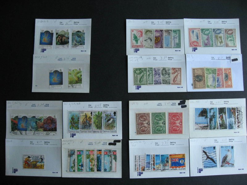 Cayman Islands mint and used collection assembled in sales cards