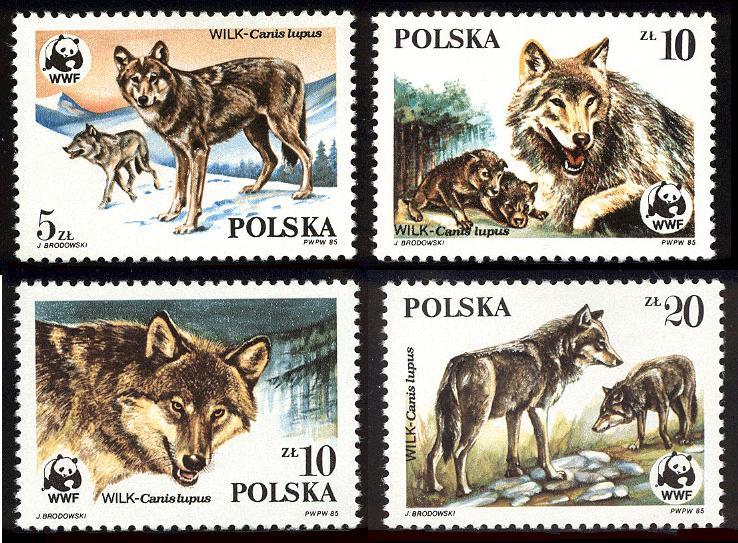 Poland WWF Wolf 4v SG#2990/93 SC#2678-81 MI#2975-78