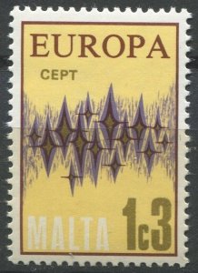 Malta Sc#450 MNH, 1c3m lem & multi, Europa (C.E.P.T.) 1972 - Stars (1972)