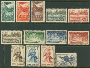 FRENCH GUIANA 192-204 Short Set MNH CV $20.00 BIN $9.50