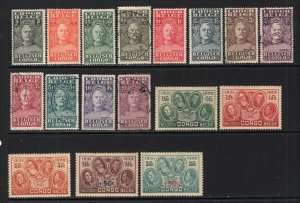 Belgium & Congo 1920's-30's Selection Used-Mint Including Parcel Post