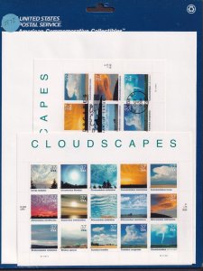 Scott #3878 Cloudscapes Sheet of 15 Stamps w/FDC Keepsake - Sealed Blue