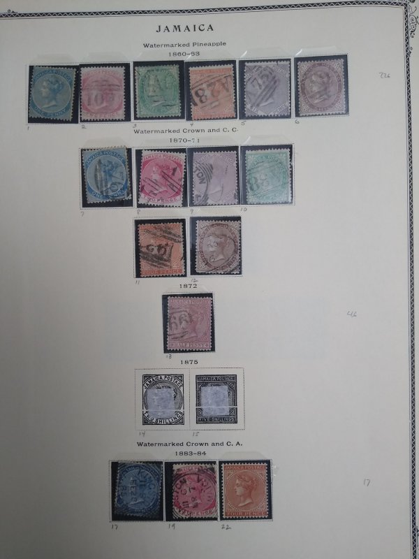 collection on pages Jamaica 1860-1900 PS: CV $395