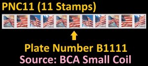 US Old Glory PNC11 BCA B1111 (from small coil) MNH 2024 after June 21