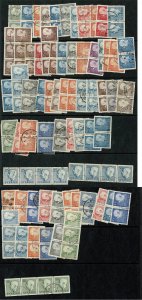 Sweden hoard of King Gustav pairs & strips
