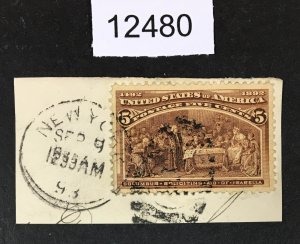 MOMEN: US STAMPS # 234 USED LOT #12480