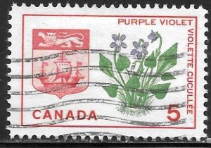 Canada 421: 5c New Brunswick, Purple Violet, used, F-VF