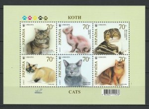 Ukraine 2007 Animals, Pets, Cats MNH sheet